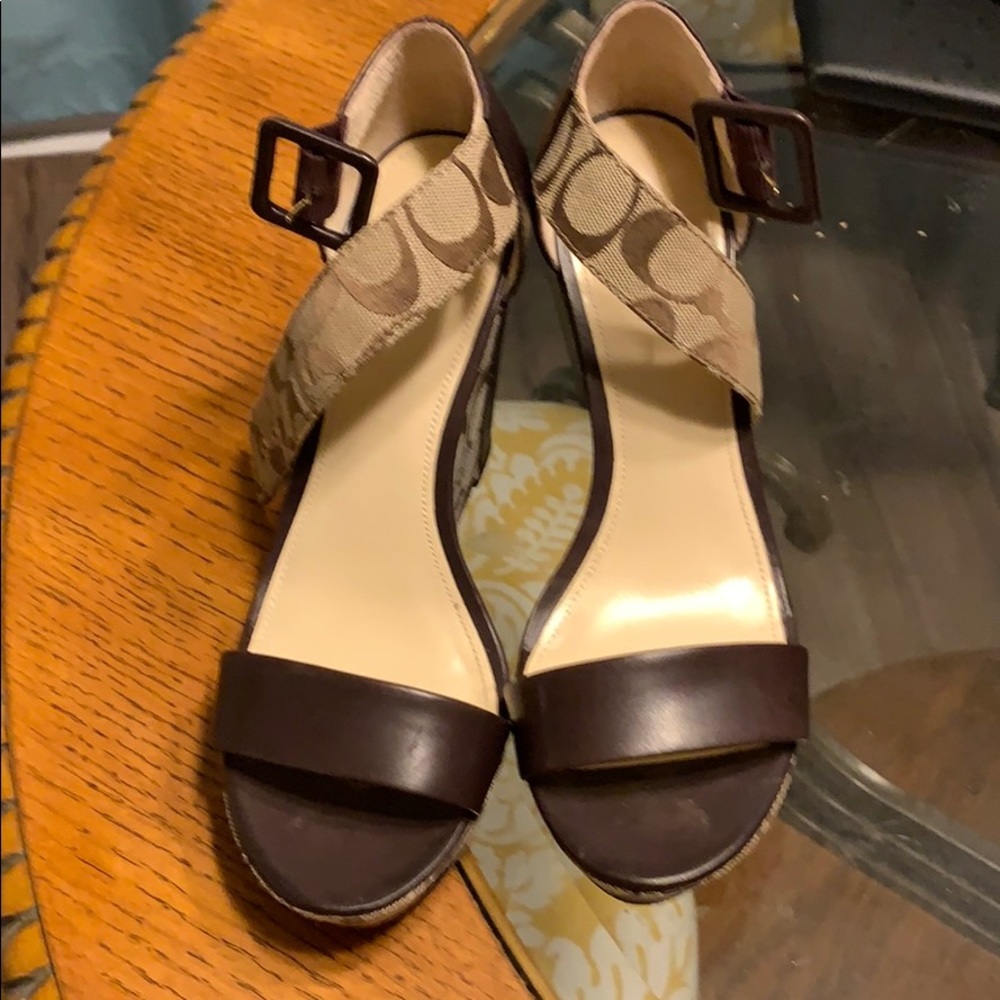 Coach wedge heels